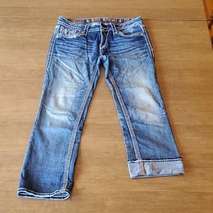 Women's Rock Revival Crop Jean